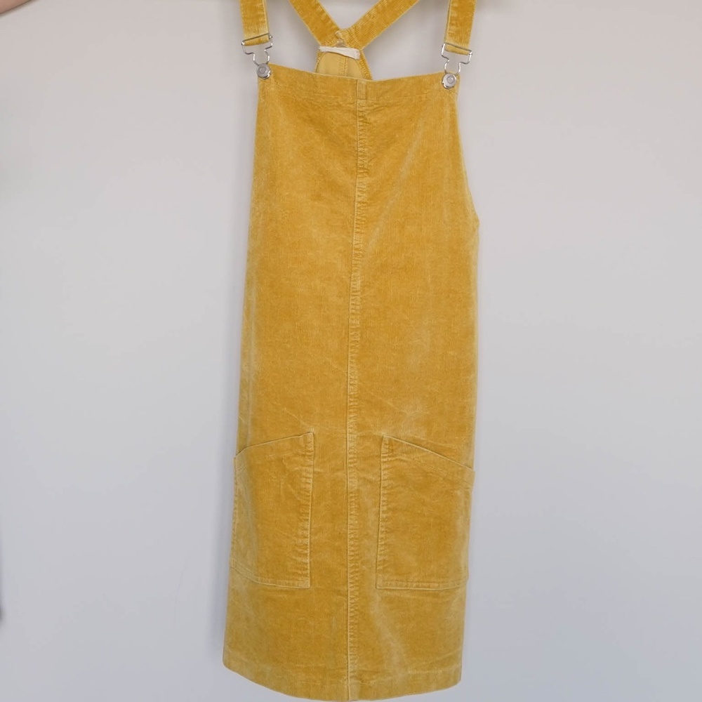 Mustard Yellow Corduroy Overall Dress by Altar'd State
